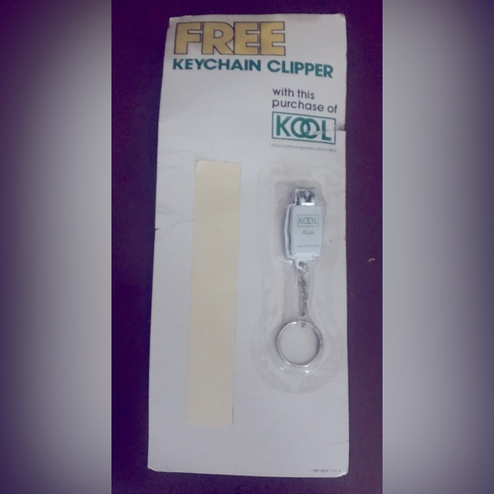 Vintage 80's/90's  “KOOL” Cigarette Brand Nail Clipper/ Keychain NEW Authentic